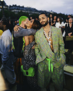 J Balvin, Anitta et Maluma au défilé Louis Vuitton à Paris, le 20 juin 2023.